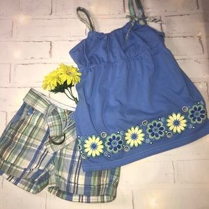 Justice girls tank and shorts